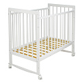 Кровать детская "Милана ЭКО"(колесо, качалка, 2 уровня фиксации передней стенки)(Indigo)