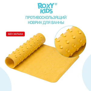 Коврик резиновый антискользящий для ванны ROXY-KIDS 76*35см желтый