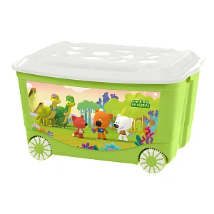 Ящик для игрушек на колесах с декором МИ-МИ-МИШКИ 45л